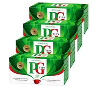 PG Tips Té Negro Original 40 Bolsitas 116 g - Té Inglés Clásico con Sabor Intenso, Ideal para Desayuno o con Leche - Pack Laborawi (160 Bolsas (464g))