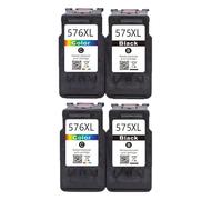 PG575/CL576 Cartuchos De Tinta Compatibles Con Canon PIXMA TS3550i TS3551i TR4750i TR4751i, Negro/Tricolor, 18ml, Chip, 600/450 Páginas(2Set 575XL 576XL)