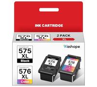 PG575 XL CL576XL Cartuchos de Tinta Multipack PG575 CL576 Cartuchos de Repuesto compatibles con Canon 575 576 575XL 576XL para Canon Pixma TS3550i TS3551i TR4750i TR4751i (Negro y Color, 2 Pack)