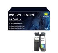 PG585XL CL586XL Cartucho de tinta compatible para Canon, 400/400 páginas | Repuesto for cartuchos de tinta PG585XL CL586XL TS7640i TS7650i TS7740i TS7750i, con chip(1 set)