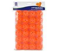 PGA Tour Air Flow Übungs Golfball Set de 24 Bolas para práctica de Golf de Flujo de Aire, Unisex, Color Naranja