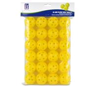 PGA Tour Air Flow Übungs Golfball Set de 24 Bolas para práctica de Golf de Flujo de Aire, Unisex, Amarillo