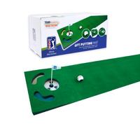 PGA Tour Guide, Ball Alignment Tool and Training DVD Alfombra para Putting con Pelota marcada y Consejos de Entrenamiento (183 cm), Unisex, Verde, 6 pies