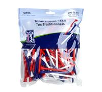 PGA Tour Wooden Pack 200 Tees de Golf de Madera, Unisex, Multicolor, 7 cm