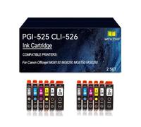 PGI-525 CLI-526 Cartucho de tinta compatible con impresora MG6150 MG6250 | Reemplazo de cartuchos de tinta PGI-525 CLI-526 for impresora MG6150 MG6250 MG8150 MG8250(2 set)