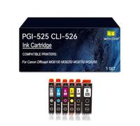 PGI-525 CLI-526 Cartucho de tinta compatible con impresora MG6150 MG6250 | Reemplazo de cartuchos de tinta PGI-525 CLI-526 for impresora MG6150 MG6250 MG8150 MG8250(1 set)