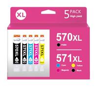 PGI-570XL CLI-571XL Cartuchos de Tinta para Cartucho de Tinta Canon 571 570 XL Multipack para Canon Pixma MG5750 TS5055 TS5050 TS5053 MG7750 TS5051 TS8050 MG5700 TS8051 MG7751 TS6051 MG5752 MG6850