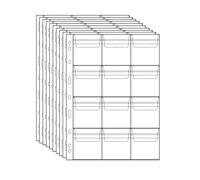 Pginas de bolsillo para monedas - Inserciones de bolsillo para monedas estndar de 9 orificios Fundas colectoras para monedas 10 hojas Serie CS0