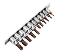 PGLVLZFGFN 11 Uds T10-T60 3/8 Pulgadas 1/4 Pulgadas Estrella Hexagonal Torx bit Socket Kit Cromo vanadio Acero Llaves hexagonales Tuerca Conductor Broca Manga Herramienta Toma de Corriente(A 1/4”)