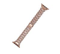 PGLVLZFGFN Correa de diamante compatible for banda de reloj de Apple 40mm 41mm 42mm 44mm 38mm 45mm mujer pulsera compatible for la serie IWATCH 7 6 5 4 Marchito Pulsera de metal Correa de reloj(Rose G