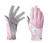 PGM - Guantes de Golf para Mujer, con Sistema de Agarre Mejorado, Guantes cómodos Que Dejan Circular el Aire, Color Rosa, Talla L