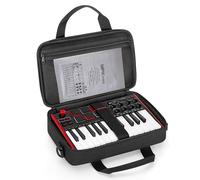 PGmoon Funda de transporte compatible con Akai Professional MPK Mini MK3 / MPK Mini Play MK3 MK3 25 teclas USB MIDI controlador de teclado, bolsa de viaje para teclado con múltiples bolsillos