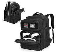 PGmoon Mochila Táctica para Juegos Compatible con Consola PS5/PS5 Slim/PS4, Bolsa de Almacenamiento de Viaje para Portátil de 15,6", Monitor Portátil, Auriculares y Accesorios de Juego