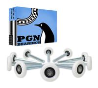 PGN 2 Nylon White Garage Door Rollers 10 Pack Quiet and Smooth Garage Door Wheels Replacement Garage Door Rollers with Dou