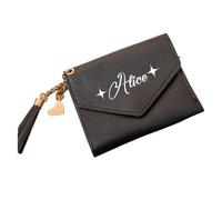 PGORSDOR Cartera de piel sintética personalizada con borla, cartera personalizada con nombre, bolso de cuero con cremallera, regalo para dama de honor, Varios colores, Cartera de piel