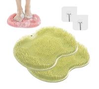PGPBVLVGHM 2 esponjas de Ducha for pies y Espalda, Almohadillas de Masaje | Cepillo de Espalda de Pared | Cepillo de Masaje de Silicona con ventosas | Alfombrilla for Ducha(Verde)
