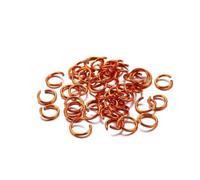 PGPGP 300 anillas de salto abiertas de colores (6 mm, 8 mm y 10 mm) for proyectos de joyería y manualidades.(Red Gold,6mm)
