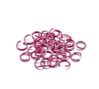 PGPGP 300 anillas de salto abiertas de colores (6 mm, 8 mm y 10 mm) for proyectos de joyería y manualidades.(Pink,6mm)