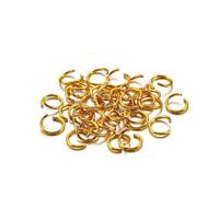 PGPGP 300 anillas de salto abiertas de colores (6 mm, 8 mm y 10 mm) for proyectos de joyería y manualidades.(Gold,10mm)