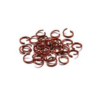 PGPGP 300 anillas de salto abiertas de colores (6 mm, 8 mm y 10 mm) for proyectos de joyería y manualidades.(Red Copper,10mm)