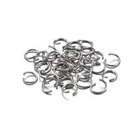 PGPGP 300 anillas de salto abiertas de colores (6 mm, 8 mm y 10 mm) for proyectos de joyería y manualidades.(Rhodium,10mm)