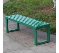 PGPGP Modern Outdoor Garden Bench - Solid Wood Seat & Steel Frame, 100/120/150cm for Patio, Poolside, and More(Green,120cm)