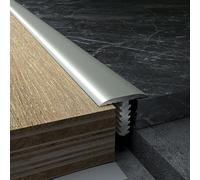 PGPGP Tira de transición de Madera a baldosa - Tira de Revestimiento de Piso de aleación de Aluminio de 90 cm for una transición Suave y sin Costuras, 1 Pieza(Gray)