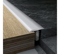 PGPGP Tira de transición de Madera a baldosa - Tira de Revestimiento de Piso de aleación de Aluminio de 90 cm for una transición Suave y sin Costuras, 1 Pieza(Sliver)