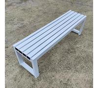 PGPGP Weatherproof Metal Garden Bench 3-Seater for Outdoor and Indoor Use - Durable Patio Seating(White,100cm)