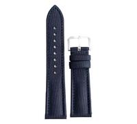 Pgqjfks Correa de reloj Correa de tela de lona 18/19/20/21/22/23/24mm para hombres y mujeres Correa impermeable, Línea azul-azul, 19mm