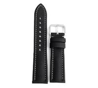 Pgqjfks Correa de reloj Correa de tela de lona 18/19/20/21/22/23/24mm para hombres y mujeres Correa impermeable, Línea negro-gris, 22mm