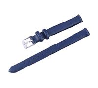 Pgqjfks Correa de reloj de cuero 8/10/12/14/16/18/20/22mm Accesorio de banda de reloj suave, Azul oscuro, 18mm