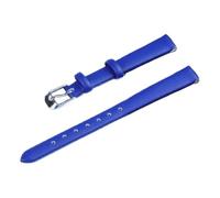 Pgqjfks Correa de reloj de cuero 8/10/12/14/16/18/20/22mm Accesorio de banda de reloj suave, azul real, 12mm