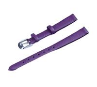 Pgqjfks Correa de reloj de cuero 8/10/12/14/16/18/20/22mm Accesorio de banda de reloj suave, Púrpura, 22mm