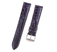 Pgqjfks Correa de reloj de cuero hecha a mano 16/18/19/20/22mm Hombres Mujeres Pulsera de liberación rápida, rosa cafe, 16mm