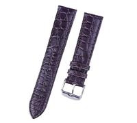 Pgqjfks Correa de reloj de cuero hecha a mano 16/18/19/20/22mm Hombres Mujeres Pulsera de liberación rápida, Marrón Plata, 13mm