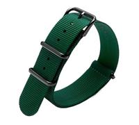 Pgqjfks Correa de reloj de lona ajustable 18/19/20/21/22/24mm para hombres y mujeres, hebilla negra, verde oscuro, 22mm
