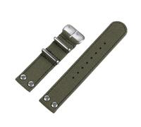 Pgqjfks Correa de reloj de lona de nailon para accesorios de correa de reloj de 20mm y 22mm para hombres y mujeres, Verde, 20mm