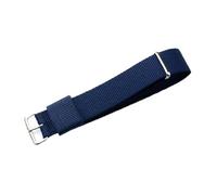 Pgqjfks Correa de reloj universal de lona de nailon de 10/12/13/14/15/16/17/18/18/19/20/22mm para hombres y mujeres, hebilla plateada, Azul oscuro, 18mm