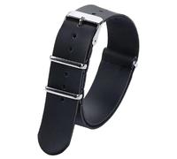 Pgqjfks Pulsera de cuero Correa de reloj Accesorios de reloj Correa de reloj de 18/20/22/24mm, Negro, 22mm