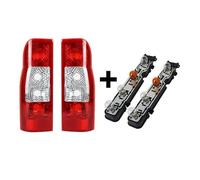 PGQSQVTXF para F&ORD para Transit MK7 2006-2014 Reflector De Parachoques Trasero Luz De Freno Y Placa De Circuito 6C11-13405-AD 6C11-13404-AD Montaje De Luces Traseras(with Bulb Pair)