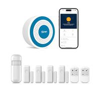 PGST Alarmas para Casa, 2,4 GHz WiFi Alarma Sistema Antirrobo Inalámbrico y Sirena, Kits de Seguridad con App, Trabajo para el Hogar, Apartamento, Garaje(Tuya/Smartlife)