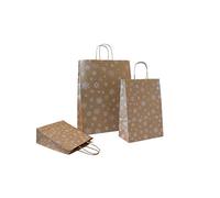 PGV Bolsas de Papel con cordón Cristal de Nieve, 100 Unidades, 22 +10 x 31 cm