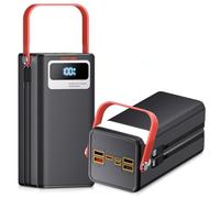 PGYOB Estación de energía portátil, generador de 27,000 mAh para exteriores con cable integrado, batería de respaldo portátil para carga de teléfono, viajes, uso doméstico, camping, viaje en casa