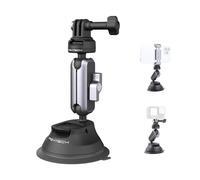 PGYTECH CapLock Soporte de Ventosa, Fijación Coche Cámara de Acción | Ventana Panorámico 360°con Adaptador Rosca 1/4, Compatible con GoPro/DJI Osmo/Insta360, Sistema de Liberación Rápida