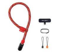 PGYTECH Correa de muñeca para cámara, delgada, vintage y moderna, para exteriores, capacidad de carga de 25 kg, ligera, flexible, fácil de poner y quitar, sistema de liberación rápida, rojo (Blaze Red