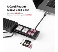 PGYTECH Funda para lector de tarjetas de alta velocidad Createmate negro