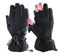 PGYTECH Guantes profesionales de fotografía para hombres y mujeres, guantes cálidos de invierno de cuero de palma para antideslizante, pantalla táctil, impermeables, a prueba de salpicaduras, para