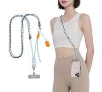 PGYTECH LinkGo - Correa de fotografía para teléfono, correa cruzada ajustable de nailon con cuentas de montaje rápido, paño de limpieza para iPhone, Android y teléfonos inteligentes, verde, 111-136cm