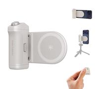 PGYTECH MagCam 2 Agarre para Smartphone, Kit Modular 3-en-1, Mando Bluetooth & Agarre de Carga & Soporte de Carga Inalámbrica Magnética MagSafe, para iPhone 12-17/Android 14 (Gris Niebla)